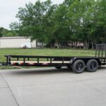 7x20 Straight Deck Utility Trailer (2) 3500lb Axles with Tall Gate