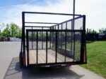 7x16 Powder Coated Straight Deck Utility Trailer with 6ft Mesh Sides (2) 3500lb Axles - Image 5