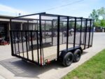 7x16 Powder Coated Straight Deck Utility Trailer with 6ft Mesh Sides (2) 3500lb Axles - Image 6