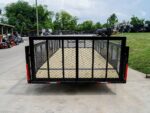 6.4x18 Powder Coated Dovetail Utility Trailer with 2ft Mesh Sides (2) 3500lb Axles - Image 6