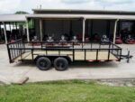 6.4x18 Powder Coated Dovetail Utility Trailer with 2ft Mesh Sides (2) 3500lb Axles - Image 8