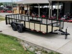 6.4x18 Powder Coated Dovetail Utility Trailer with 2ft Mesh Sides (2) 3500lb Axles