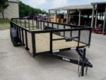 6.4x18 Powder Coated Dovetail Utility Trailer with 2ft Mesh Sides (2) 3500lb Axles - Image 9