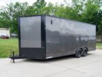 8.5x20 Charcoal Enclosed Trailer with Blackout Package (2) 5200lb Axles Storage