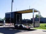 7x20 Black Enclosed Hybrid Trailer with 48'' Side Ramp - Image 4