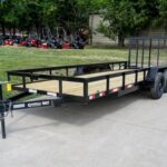 6.4x18 Straight Deck Utility Trailer with Tall Gate (2) 3500lb Axles
