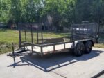 7x14 Straight Deck Utility Trailer with Side Gate (2) 3500lb Axles - Image 3