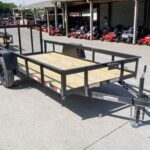5x12 Powder Coated Dovetail Utility Trailer With Gate 3500lb Axle