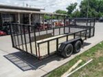 7x16 Straight Deck Utility Trailer with Stacked Baskets (2) 3500lb Axle - Image 6