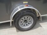 7x12 Charcoal V-Nose Custom Enclosed Trailer 3500lb Axle with Brake Storage - Image 12