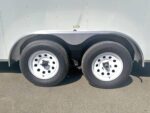 7x12 White V-Nose Enclosed Trailer (2) 3,500lb Axles Storage - Image 10