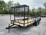 Utility Trailer 6.4' X 18' Tandem Dovetail With Cage - Image 7