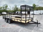 Utility Trailer 6.4' X 18' Tandem Dovetail With Cage - Image 3