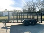 7x14 Powder Coated Dovetail Utility Trailer 4ft Mesh Sides (2) 3,500lb Axles - Image 4