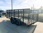 7x14 Powder Coated Dovetail Utility Trailer 4ft Mesh Sides (2) 3,500lb Axles - Image 5