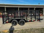 7x14 Powder Coated Dovetail Utility Trailer 4ft Mesh Sides (2) 3,500lb Axles - Image 8