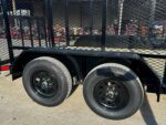 7x14 Powder Coated Dovetail Utility Trailer 4ft Mesh Sides (2) 3,500lb Axles - Image 15
