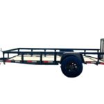 6.4x12 Powder Coated Dovetail Utility Trailer With Gate 3500lb Axle