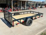 6.4x12 Powder Coated Dovetail Utility Trailer With Gate 3500lb Axle - Image 5