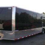 Enclosed Trailer 8.5'x28' Black - Car Equipment Hauler Storage