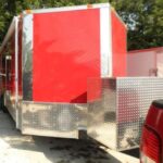 Enclosed Trailer 8.5'x26' Red - Lawn Equipment Car Motorcycle Hauler Storage