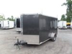 Enclosed Trailer 7' X 12' Single Axle 3500 lbs V-Nose  Storage - Image 2